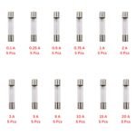 6x30mm Glass Fuse Fast Blow Pak 0.1A to 20A 60 Pcs 12 Values - Image 2