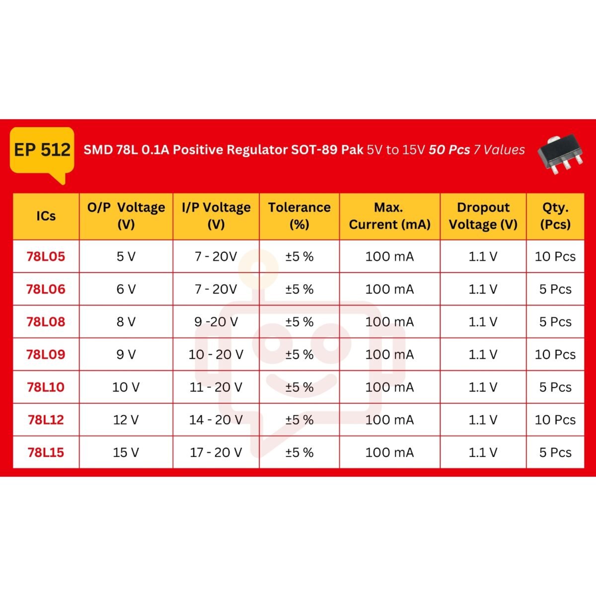 SMD_78Lxx_IC_Spec_Table