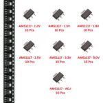 SMD AMS1117 Positive Regulator SOT-223 Pak 1.2V to Adj 80 Pcs 7 Values - Image 2