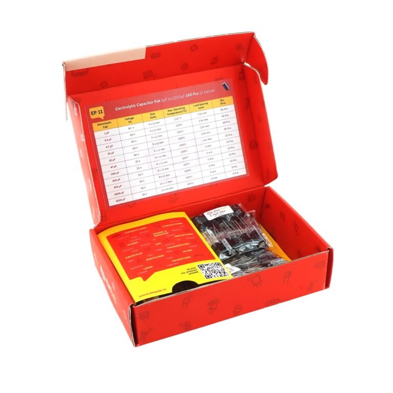 Electrolytic Capacitor Pak 1µF to 2200µF 150 Pcs 11 Values